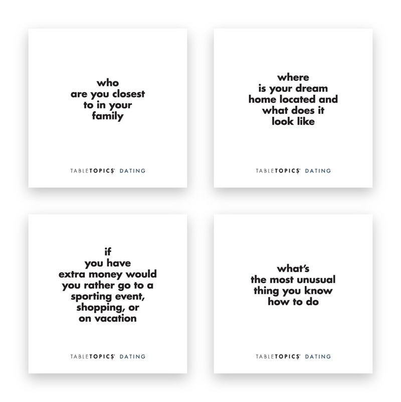 TableTopics Dating to Go - 40 Conversation Starter Cards to Break The Ice and Get to Know Your Date, Game for Couples Just Starting Out or First Dates - Image 2